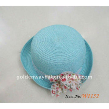 Womens blue fashion straw hat